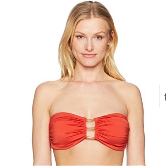 Carmen Marc Valvo swim bandeau bikini top convertible halter strapless - Picture 4 of 13
